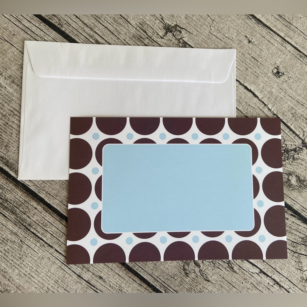 NEW. Pack of 10 large flat printable invitations/cards + 10 envelopes.